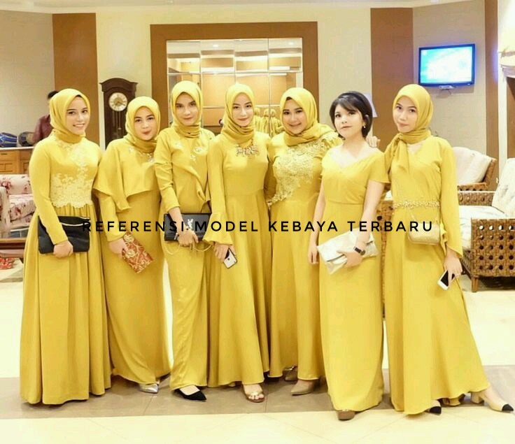 Seragam model bridesmaid kuning Specialist Kebaya Gaun 